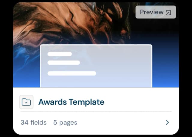 Awards form template