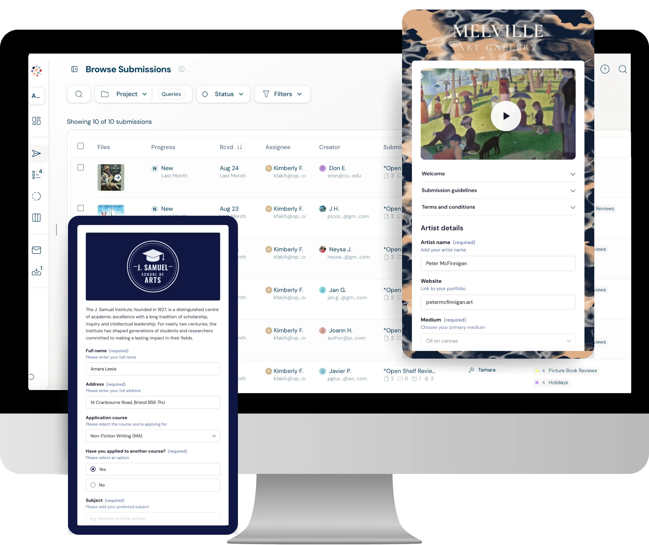 An application form built with Dapple's AI form builder