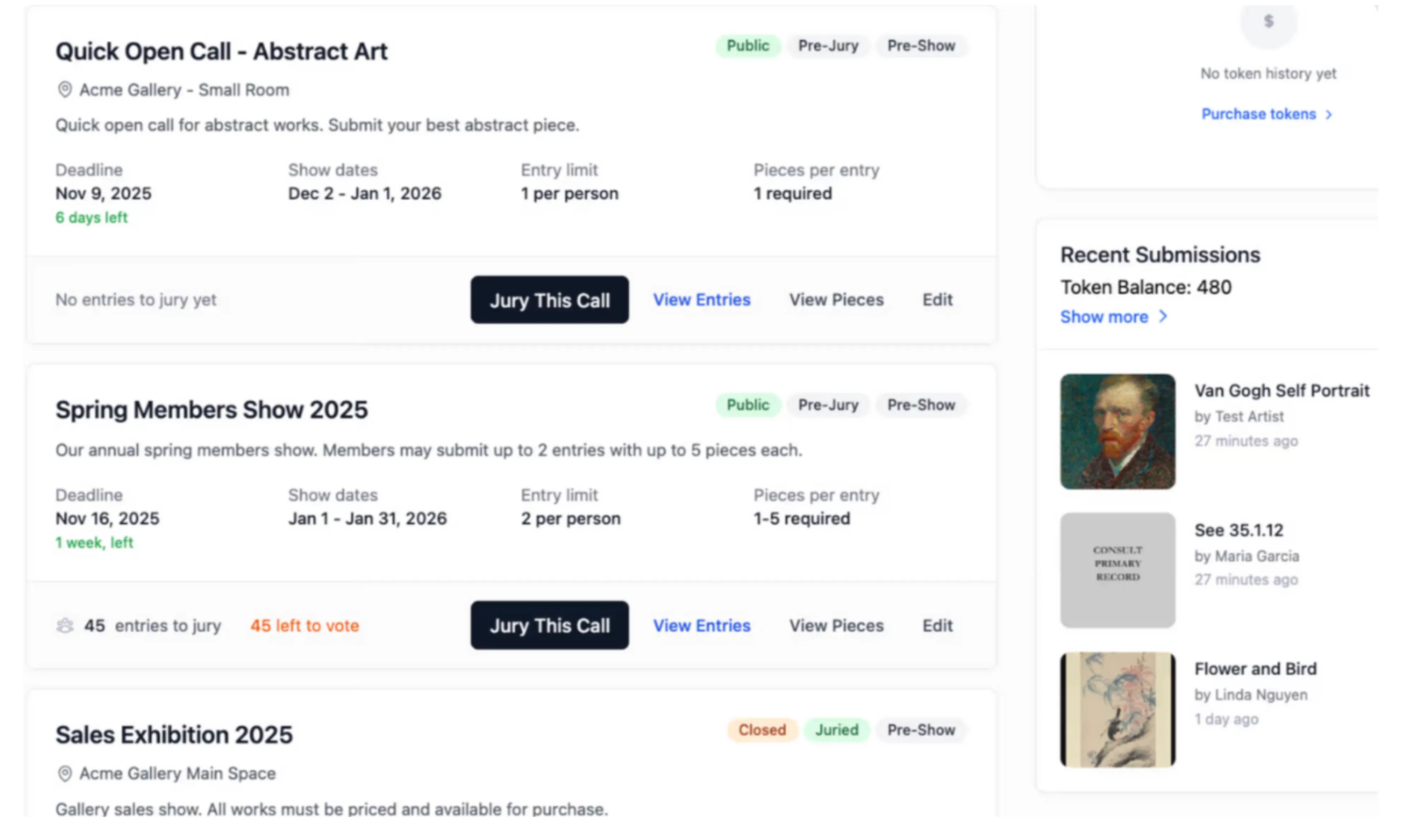 EntryThingy dashboard