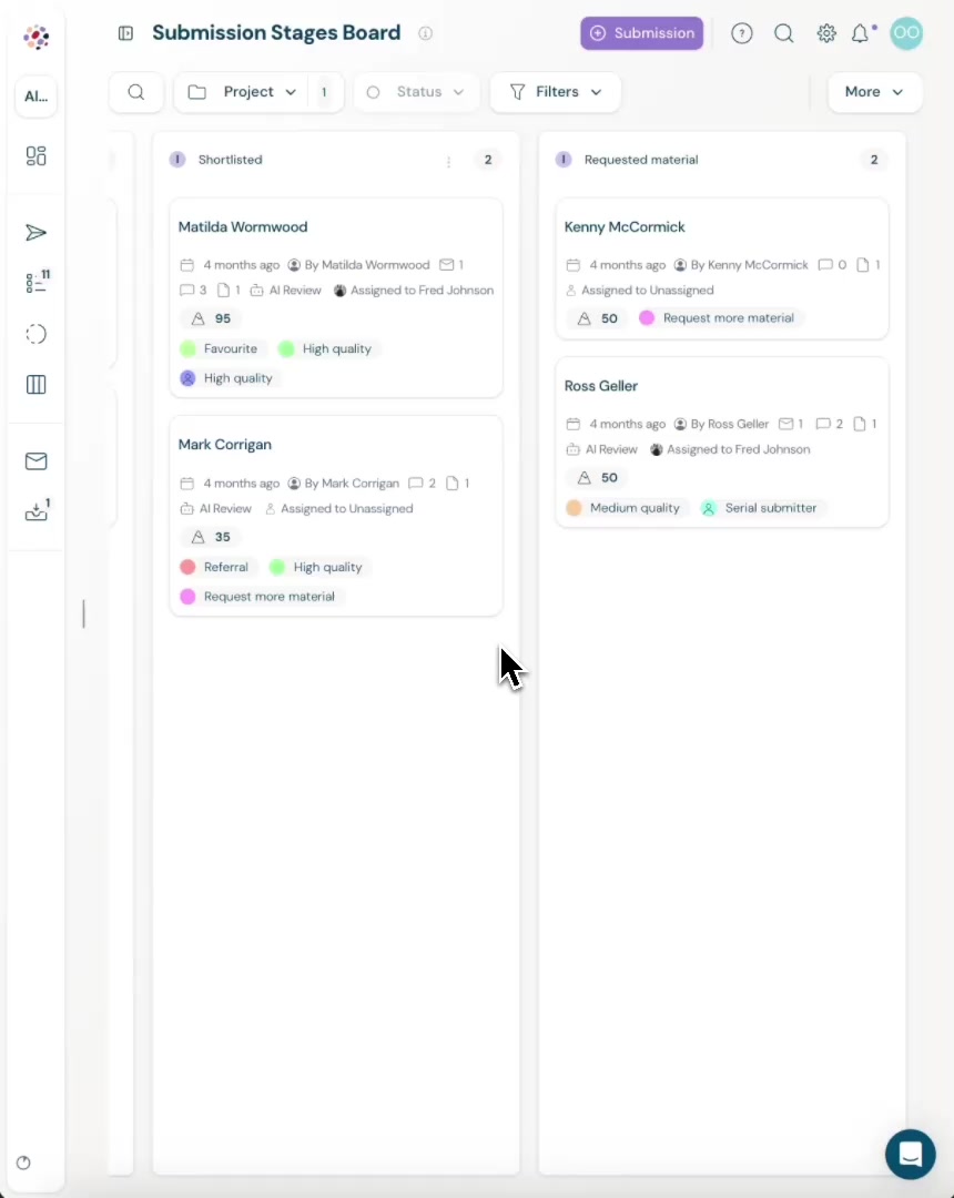 Play button for Workflow management
