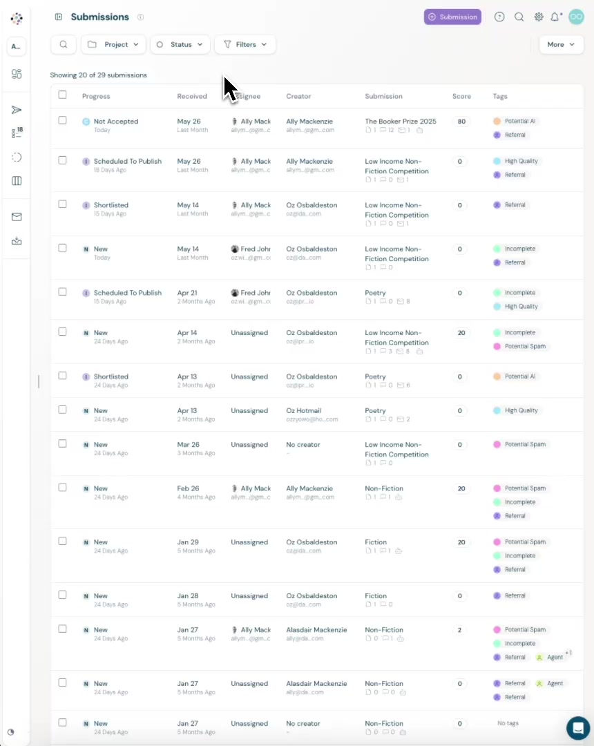 Play button for Export data